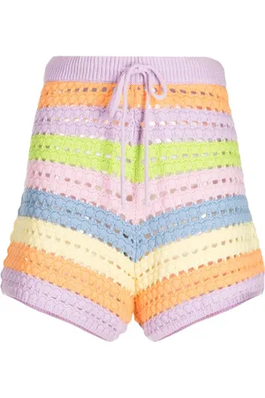 OLIVIA RUBIN Wallis striped crochet shorts