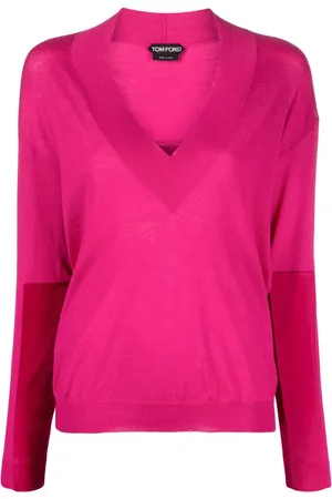 Tom Ford Panelled V-neck knitted jumper