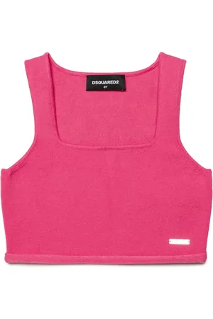 Dsquared2 Logo-plaque cropped tank top