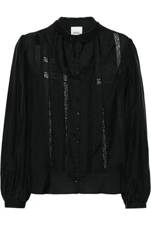 Isabel Marant Zayen sheer-lace silk blouse