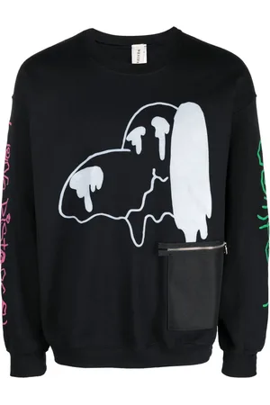 WESTFALL Graphic-print ribbed sweatshirt
