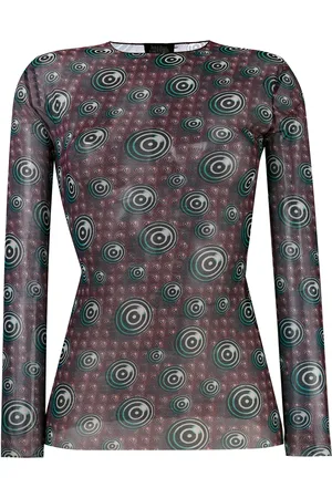 Jean Paul Gaultier Sheer printed top