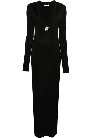 AREA Fine-ribbed maxi dress