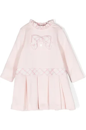 PATACHOU Bow-detail pleated cotton dress