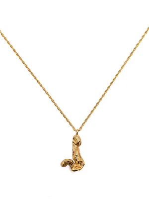 Lee J alphabet-charm necklace