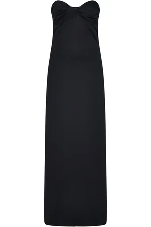 ROSETTA GETTY Twist-detail strapless maxi dress
