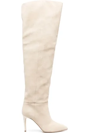 PARIS TEXAS Stiletto 100mm thigh-length suede boots