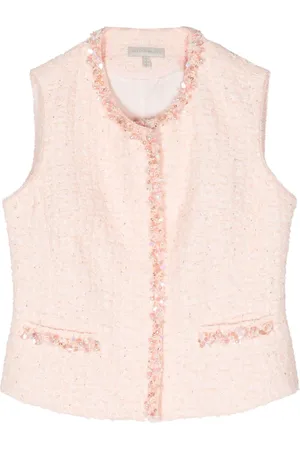 SHIATZY CHEN Beaded-trim tweed vest