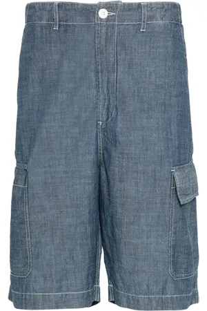 Universal Works Chambray cotton cargo shorts
