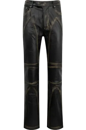 Who Decides War Rub Off leather pants