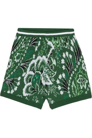 Etro Floral-patterned knitted shorts