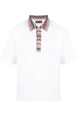 Missoni Chevron-trim polo shirt