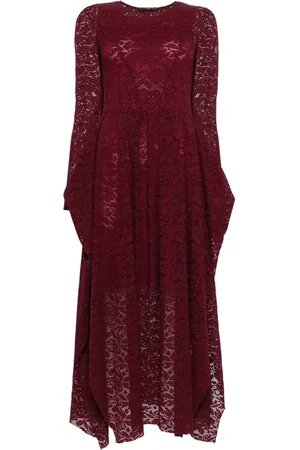 High Side drape long-sleeves maxi dress