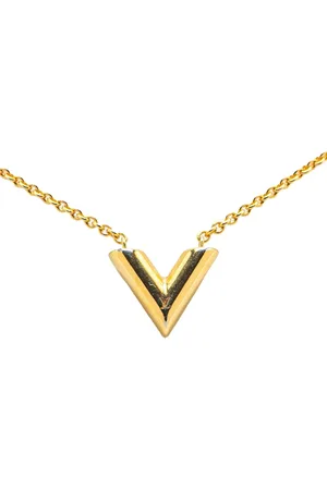 LOUIS VUITTON 2022 Plated Essential V Necklace costume necklace