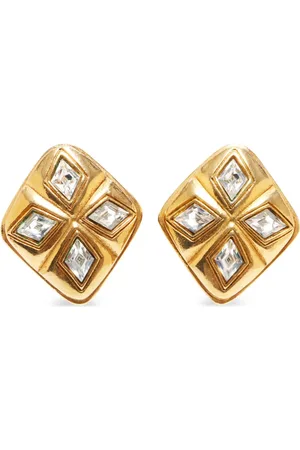 CHANEL 1990s rhinestone-embellished earrings