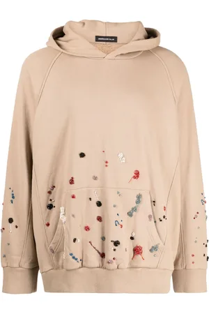 UNDERCOVER Bead-embellished cotton hoodie