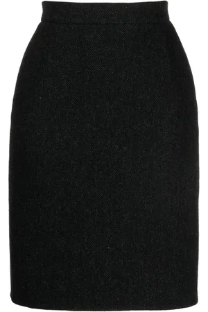 Jil Sander High-waist herringbone skirt