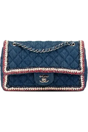 CHANEL 2018-2019 Medium Denim Braided Flap shoulder bag
