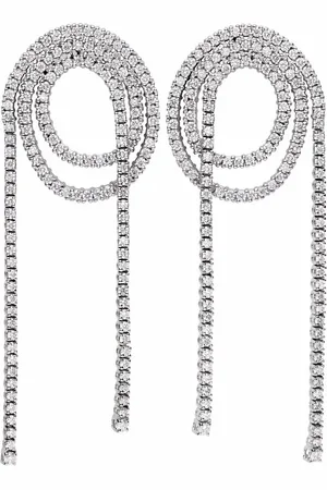 DELFINA DELETTREZ 18kt white gold Unchain My Art diamond loop earrings