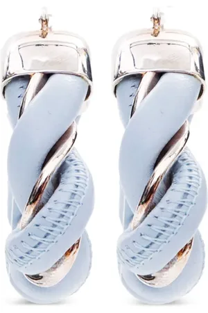 Bottega Veneta Twisted triangle hoop earrings