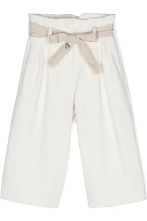 MONNALISA Polka dot wide-leg trousers