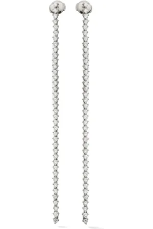 Lark & Berry 14kt gold Modernist Tennis diamond earrings