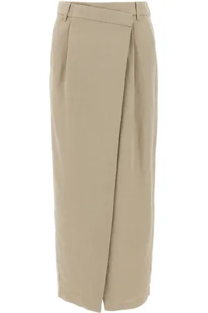 Brunello Cucinelli High-waisted wrap skirt