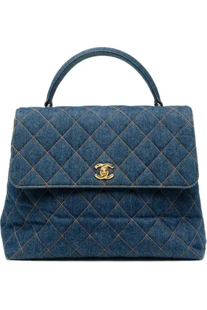 CHANEL 1997 CC diamond-quilted top-handle bag