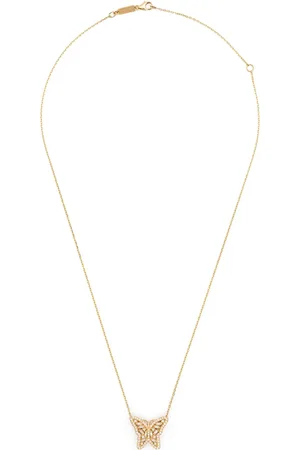 Suzanne Kalan 18kt yellow small Bold Butterfly diamond necklace