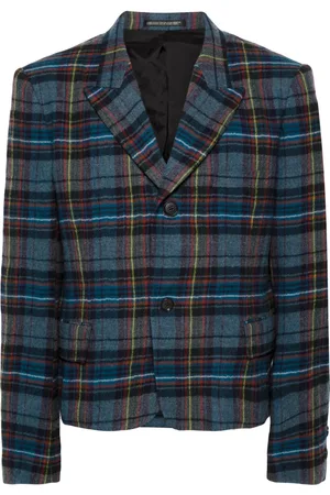 YOHJI YAMAMOTO Tartan wool blazer