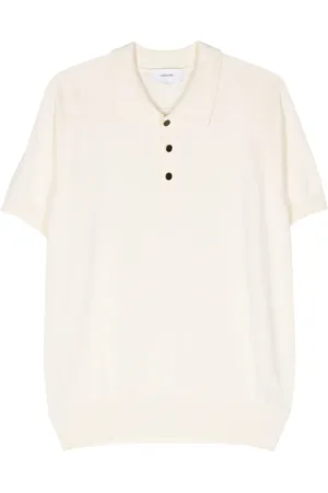 LARDINI Fine-knit polo shirt