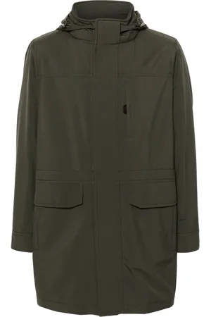 BRIONI Hooded drawstring coat