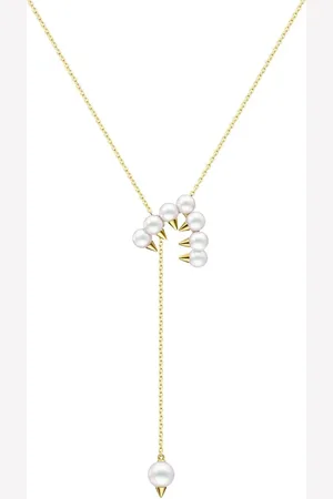 Tasaki 18kt yellow Collection Line Danger trap pendant necklace