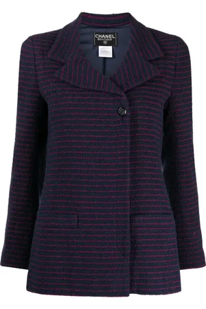 CHANEL 1998 asymmetric wool-blend jacket