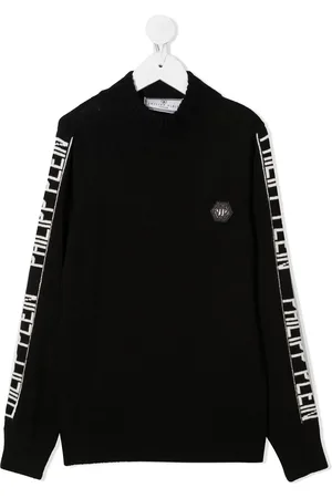 Philipp Plein Logo trim intarsia jumper