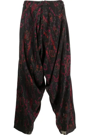 YOHJI YAMAMOTO Floral-print tailored trousers