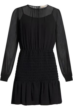 Michael Kors Smocked georgette dress