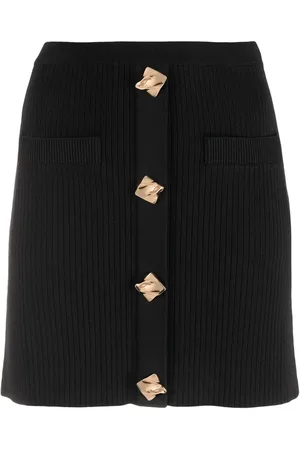 Self-Portrait Button-front pencil skirt