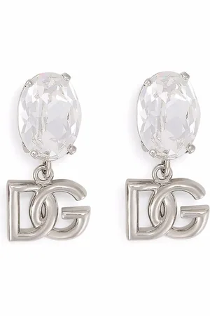 Dolce & Gabbana Crystal-embellished logo earrings
