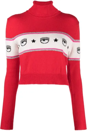Chiara Ferragni Logomania-panel roll-neck jumper