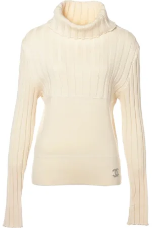 CHANEL 2000-2020 ribbed sweater