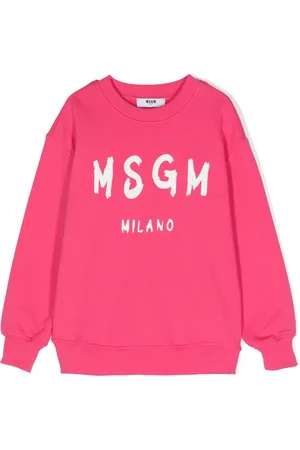 Msgm Logo-print cotton sweatshirt