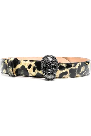 Philipp Plein Leopard-print leather belt