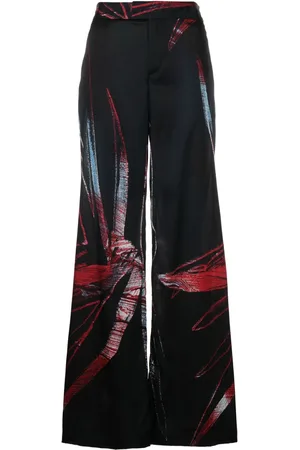 Louisa Ballou Abstract-pattern wide-leg trousers