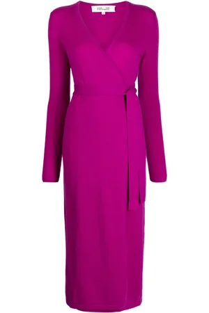 Diane von Furstenberg Astrid V-neck knitted wrap dress