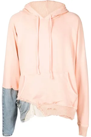 GREG LAUREN Panelled cotton hoodie