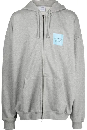 Vetements Logo-print zip-up hoodie