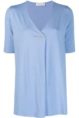 LE TRICOT PERUGIA Stitched-fold shortsleeved T-shirt