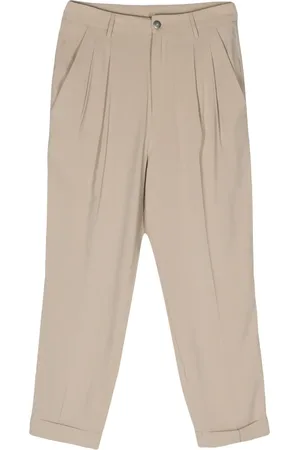 ..,MERCI High-waist tailored cropped trousers