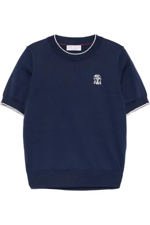 Brunello Cucinelli Logo-embroidered T-shirt